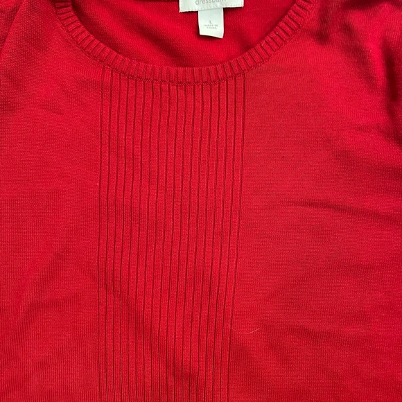 Dress Barn Red Sweater.  Size large. Perfect For that holiday party - Picture 13 of 13